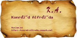 Konrád Alfréda névjegykártya